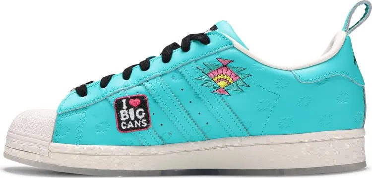 Adidas Arizona x Superstar 'Have an Iced Day - Teal White' Sneakers, Green