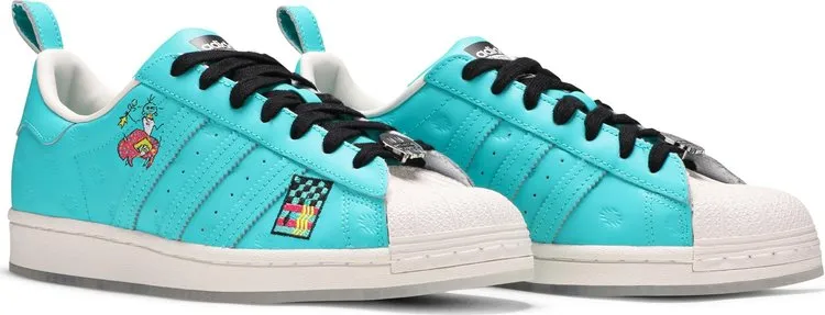 Adidas Arizona x Superstar 'Have an Iced Day - Teal White' Sneakers, Green