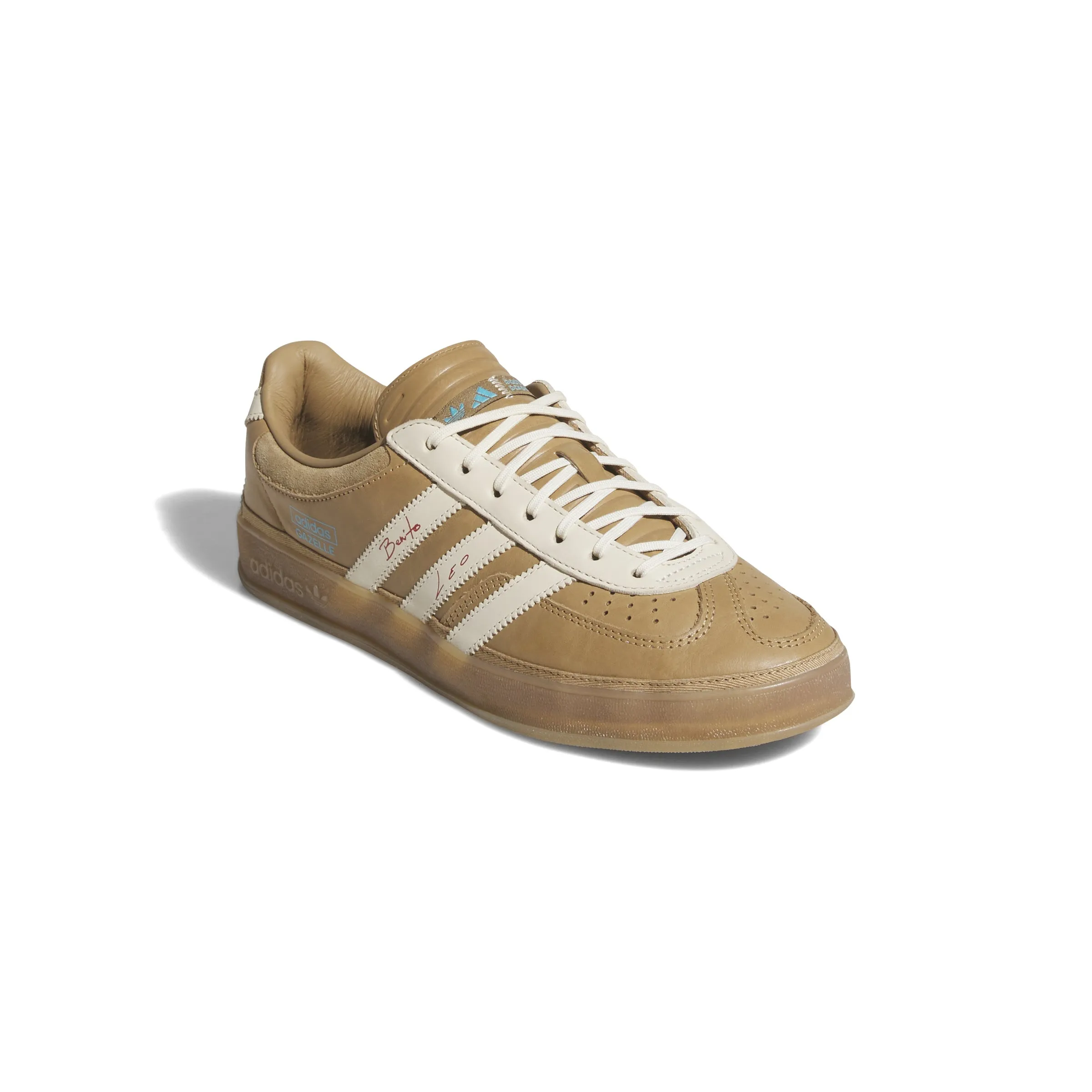 Adidas x  Bad Bunny X Lionel Messi Gazelle Beige/Cardboard/Cream White/Wild Brown JR0182