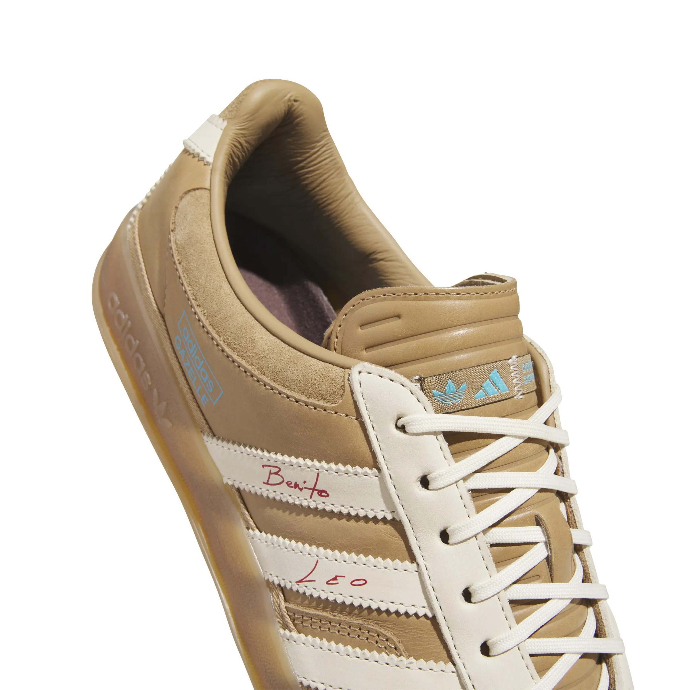 Adidas x  Bad Bunny X Lionel Messi Gazelle Beige/Cardboard/Cream White/Wild Brown JR0182