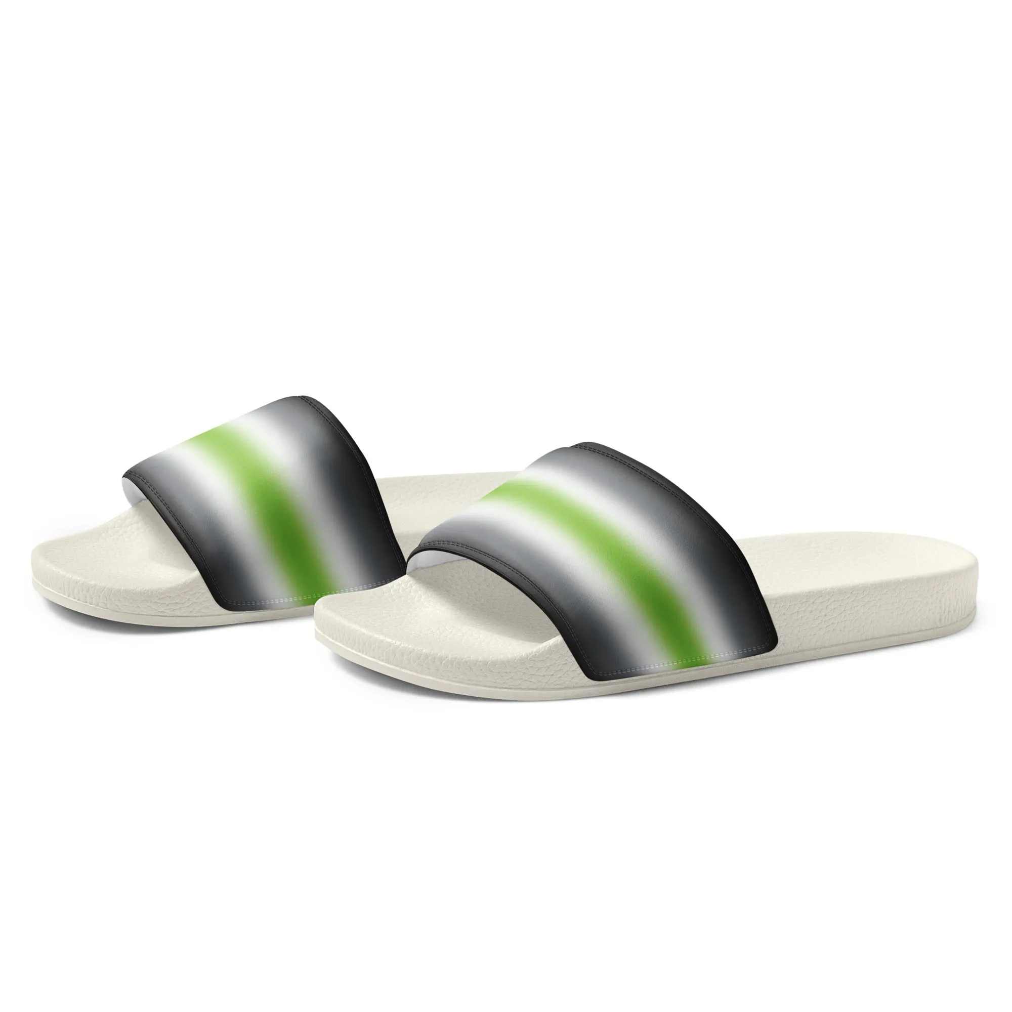 Agender Pride Women's Slides Sandals in Ombre