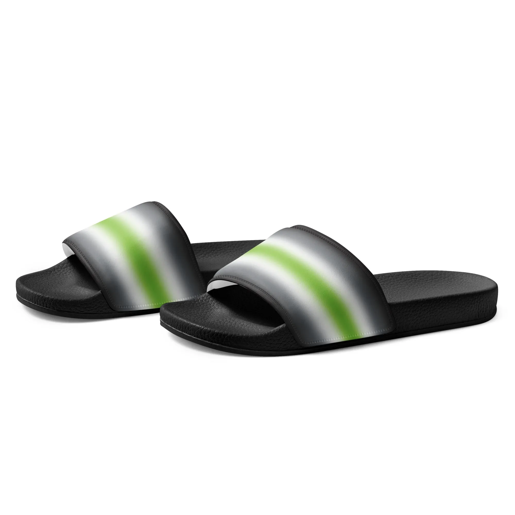 Agender Pride Women's Slides Sandals in Ombre