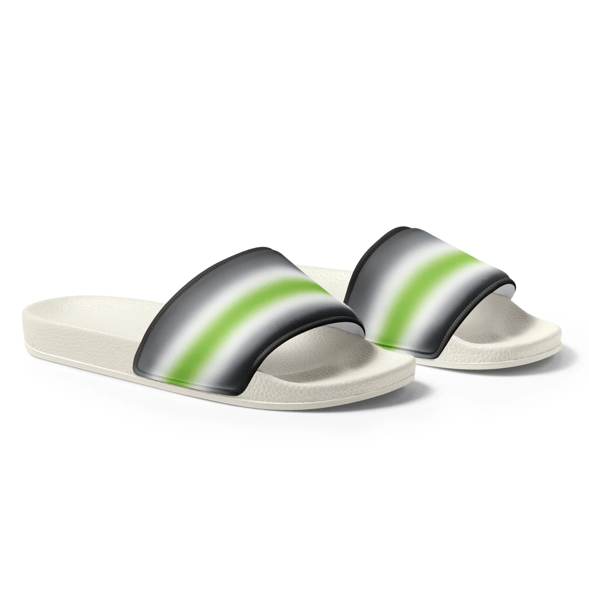 Agender Pride Women's Slides Sandals in Ombre