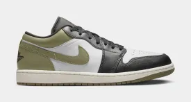 Air Jordan 1 Retro Low Medium Olive Mens Lifestyle Shoes (Black/Medium Olive/White)