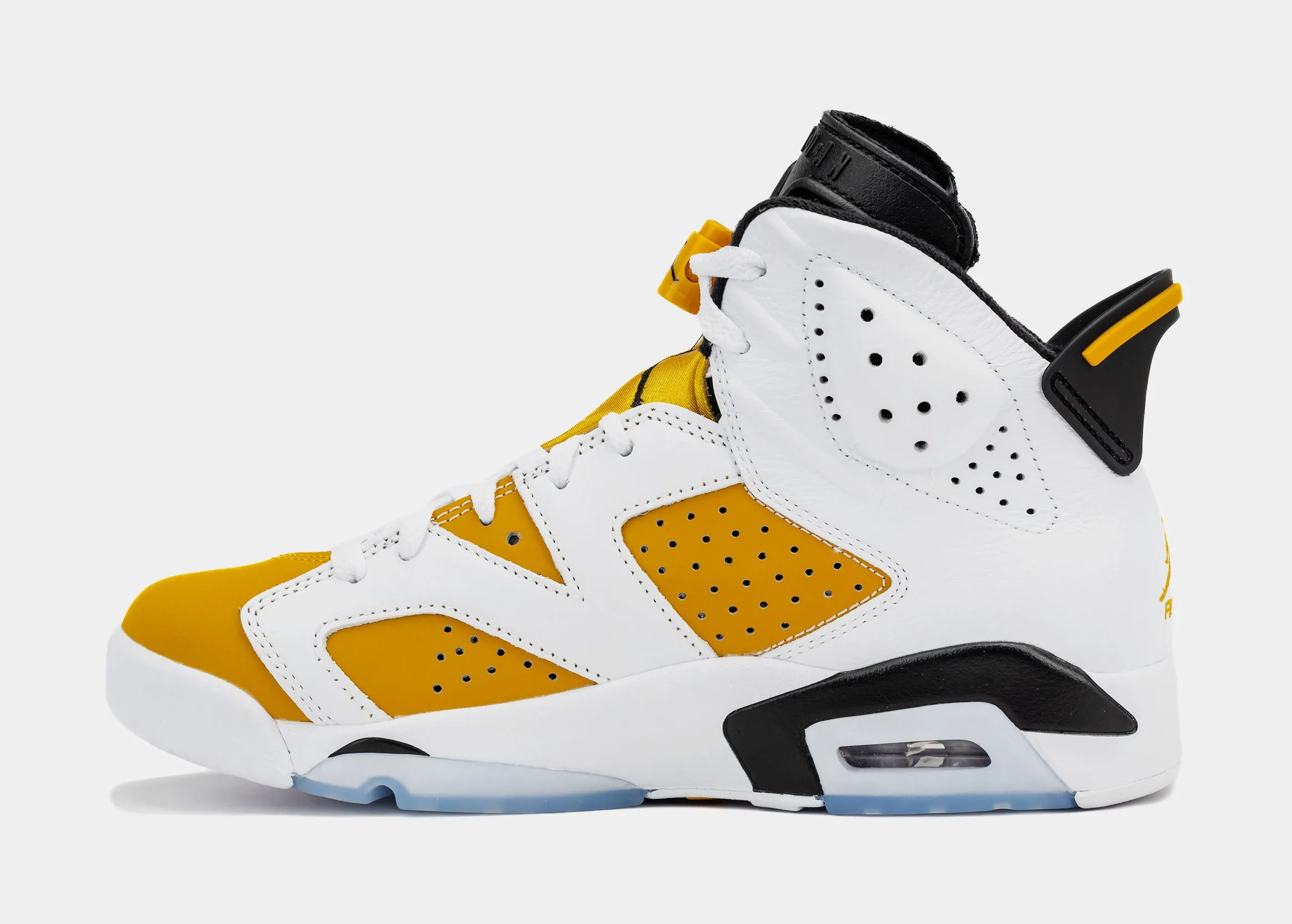 Air Jordan 6 Retro Yellow Ochre Mens Lifestyle Shoes (White/Yellow Ochre/Black)