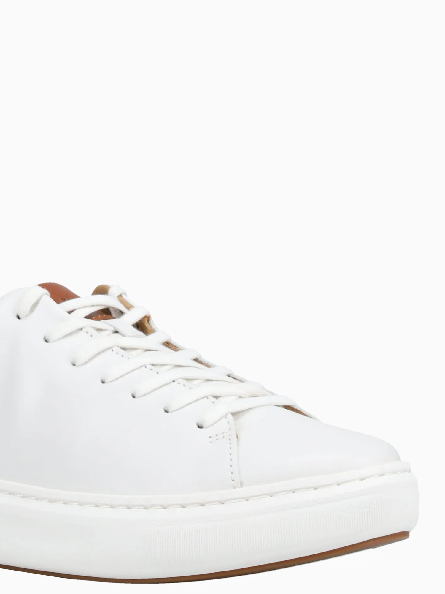 Anders Lacetotoe White Leather