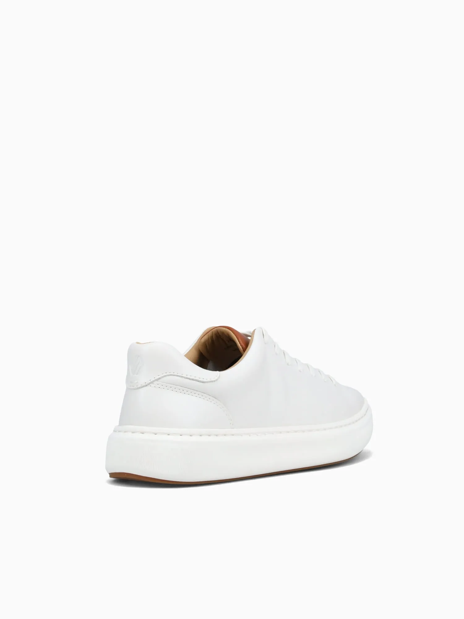 Anders Lacetotoe White Leather