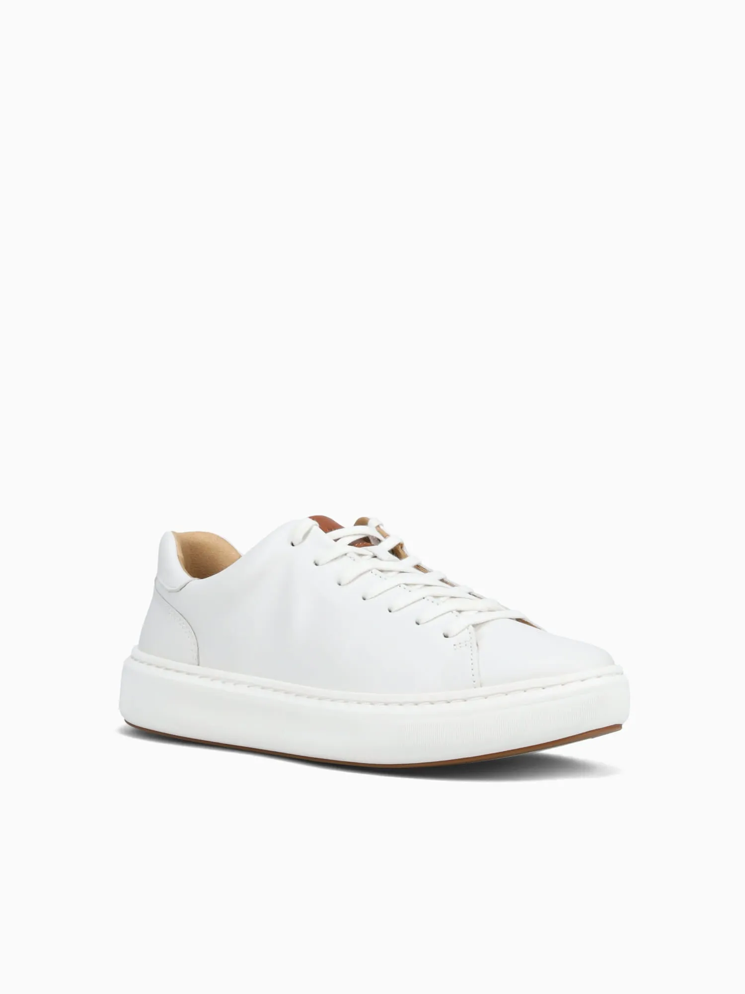 Anders Lacetotoe White Leather