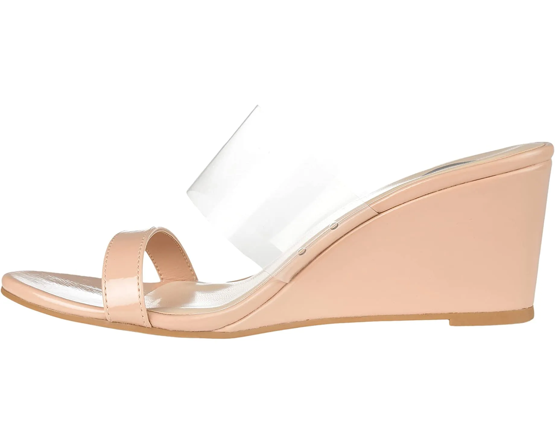 Angelina Wedge Journee Collection heels, beige