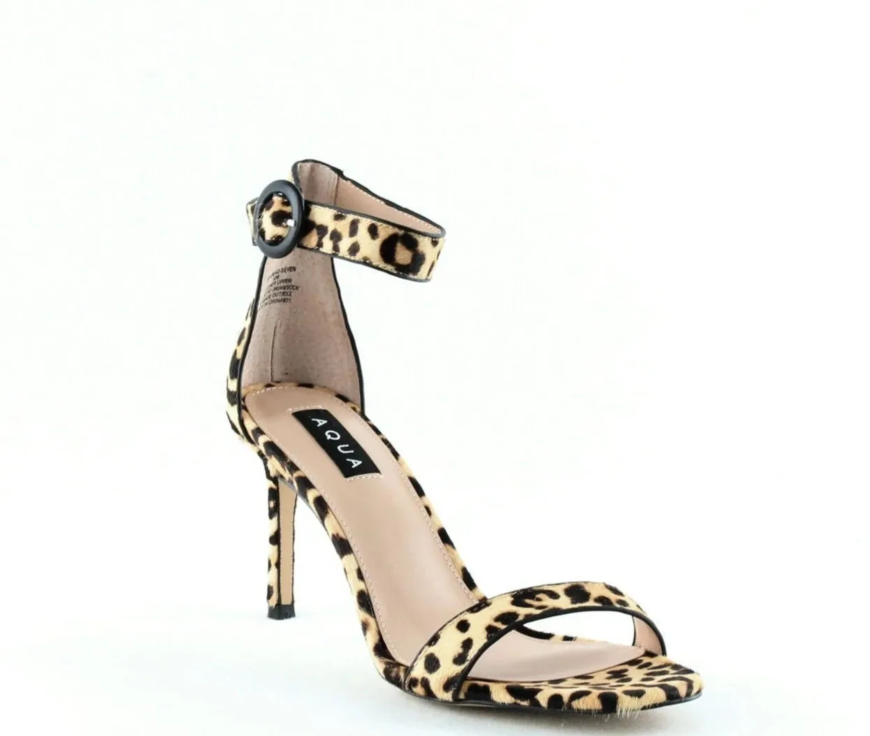 AQUA - SEVEN LEOPARD PRINT HIGH-HEEL SANDALS **FREE SHIPPING**