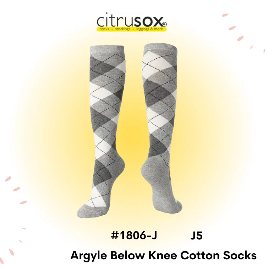 Argyle Below Knee Socks