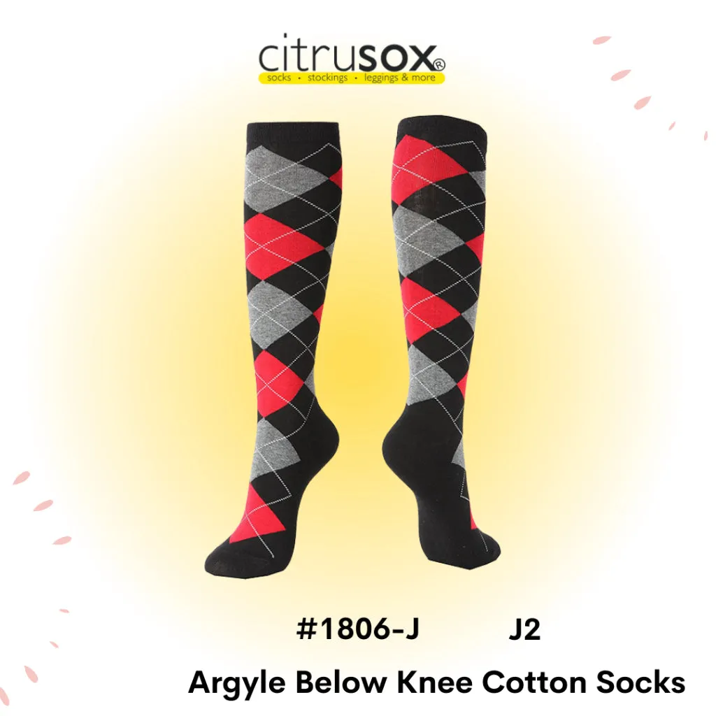 Argyle Below Knee Socks