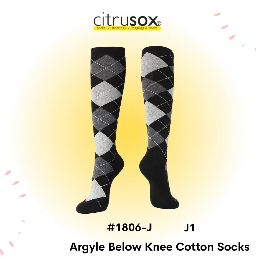 Argyle Below Knee Socks