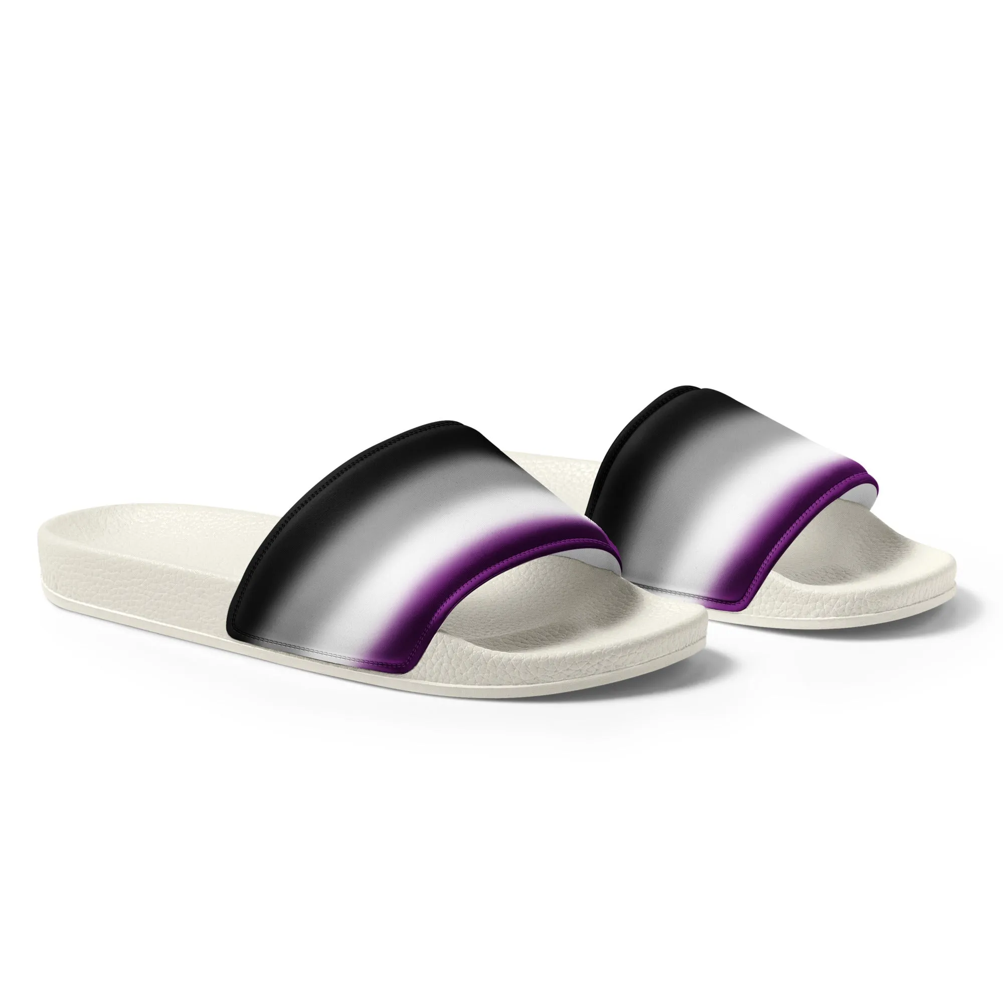 Asexual Ace Pride Women's Slides Sandals in Ombre