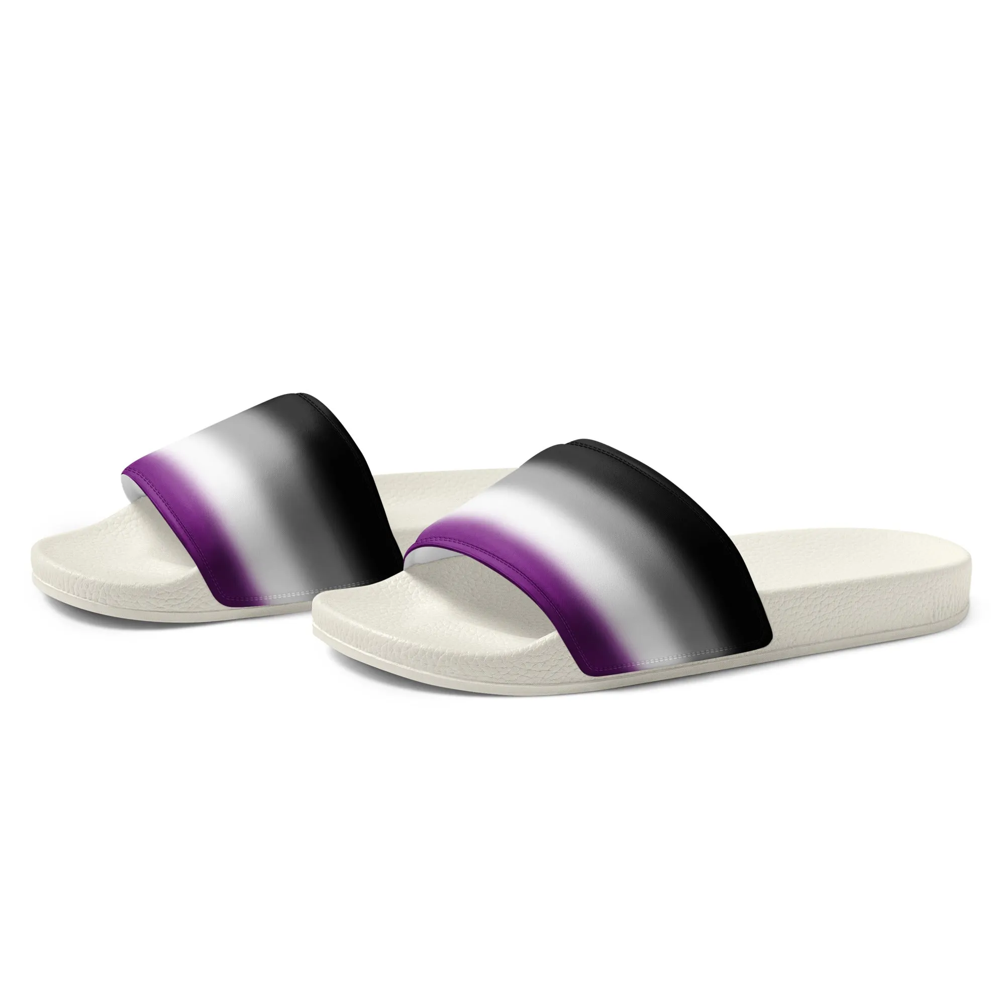 Asexual Ace Pride Women's Slides Sandals in Ombre