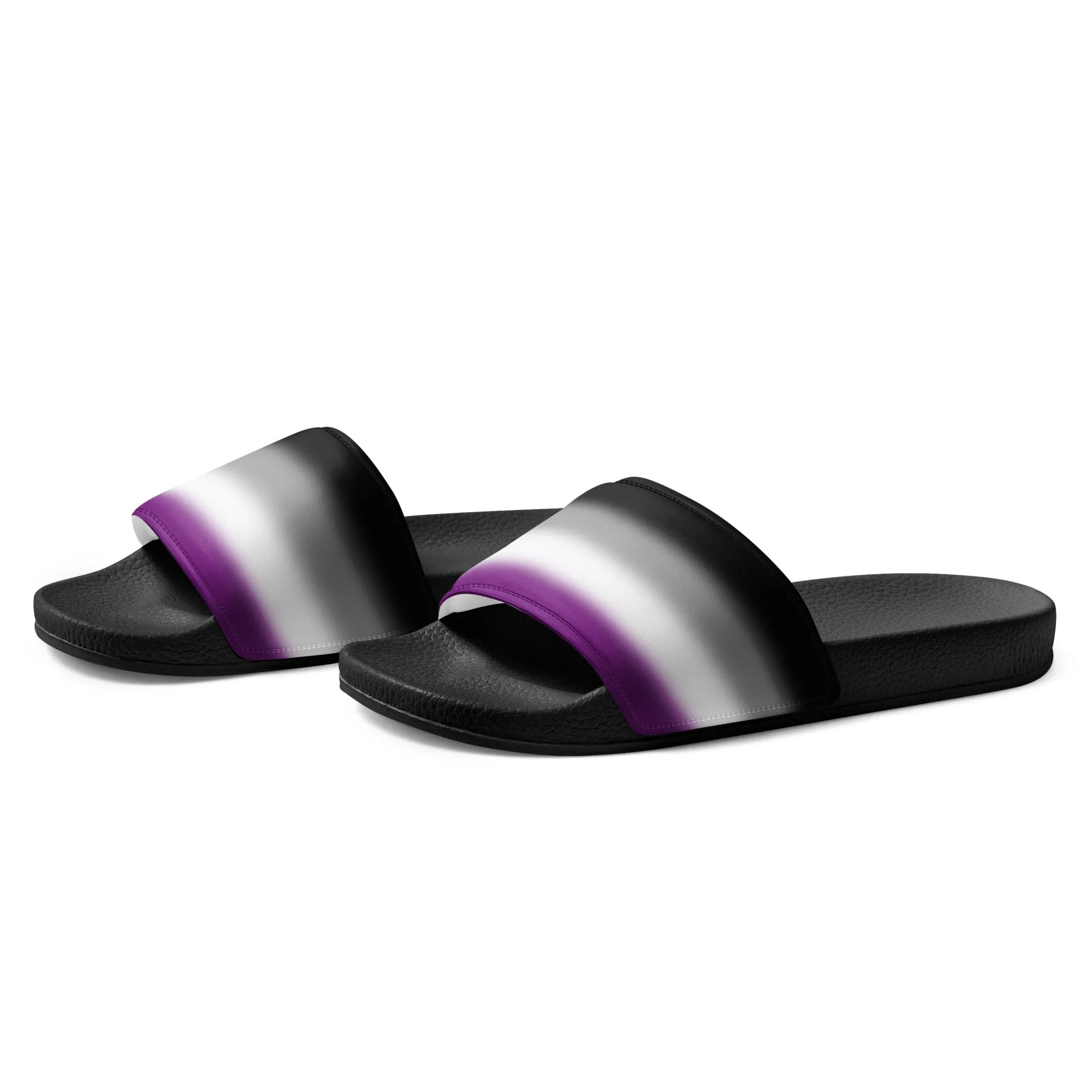 Asexual Ace Pride Women's Slides Sandals in Ombre