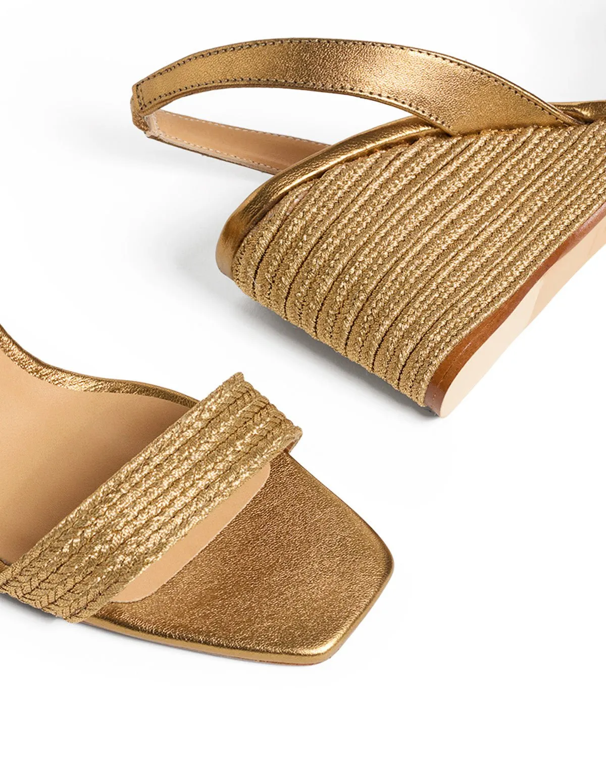 Barby Wedge Espadrilles Oro Veijo