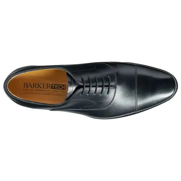 BARKER Wright Shoes - Mens Oxford Style - Black Calf