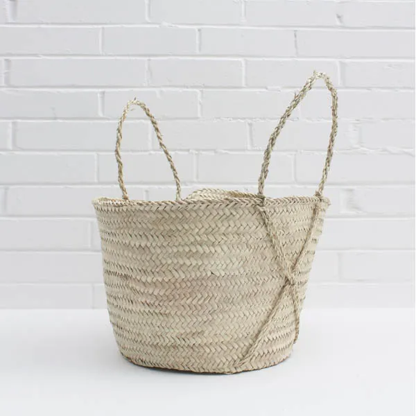 Bohemia Design Handmade Palm Leaf Cross Basket