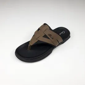 Brown Buckle Slippers