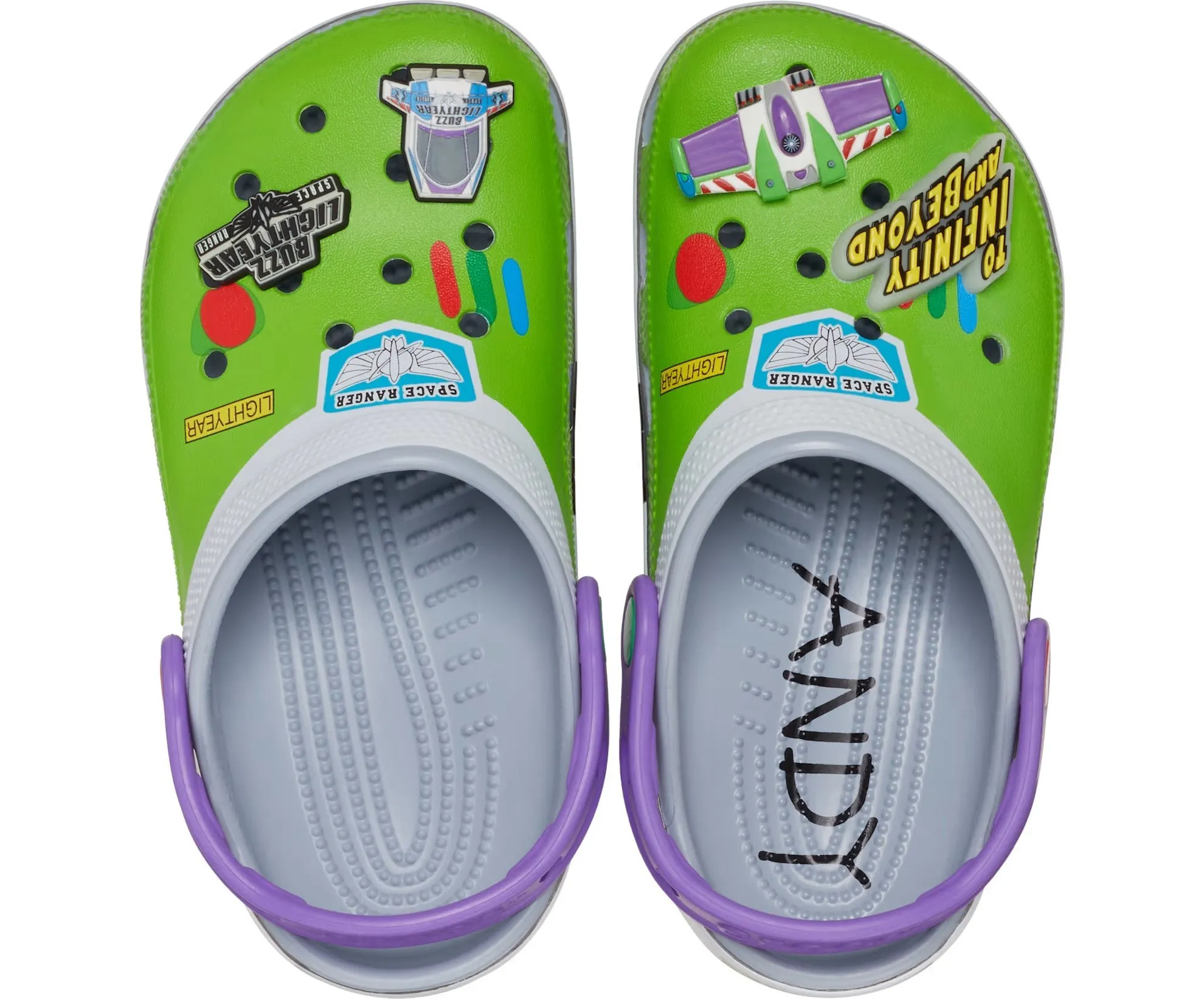 Children's clogs Crocs Classic x Toy Story 'Buzz Lightyear', green/gray