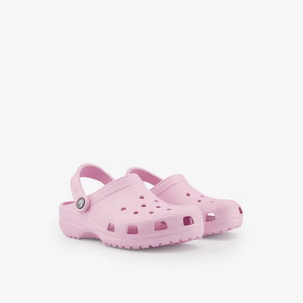 Classic Rubber Clogs with Crocs Signature Embossing, Pink