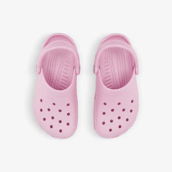 Classic Rubber Clogs with Crocs Signature Embossing, Pink