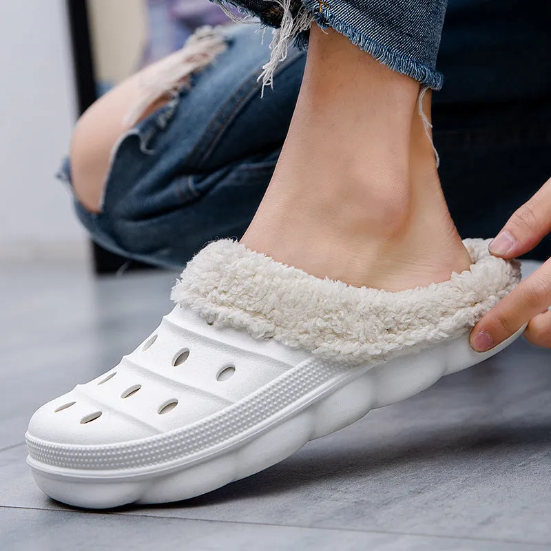 Clog Slippers with Plush Lining for Men