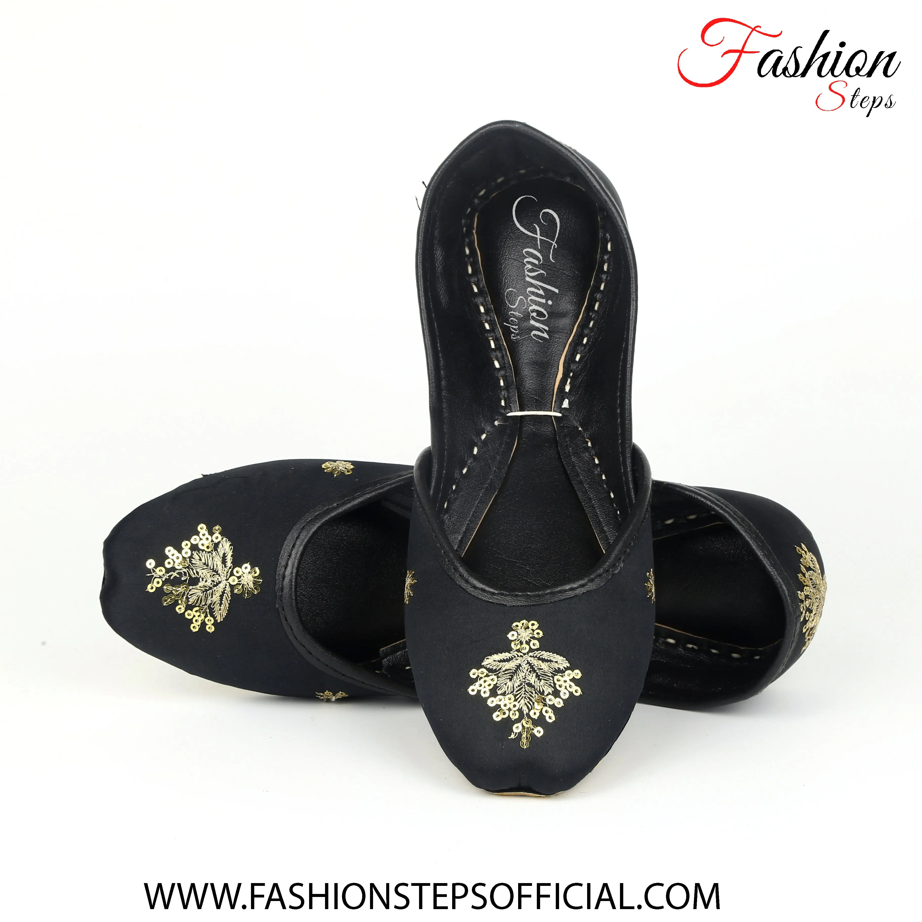 EMBELLISHED FLAT BLACK KHUSSA