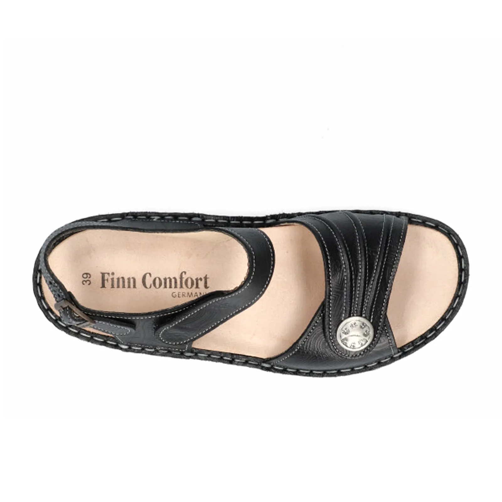 Finn Comfort Sausalito Backstrap Sandal (Women) - Schwarz Arabesque