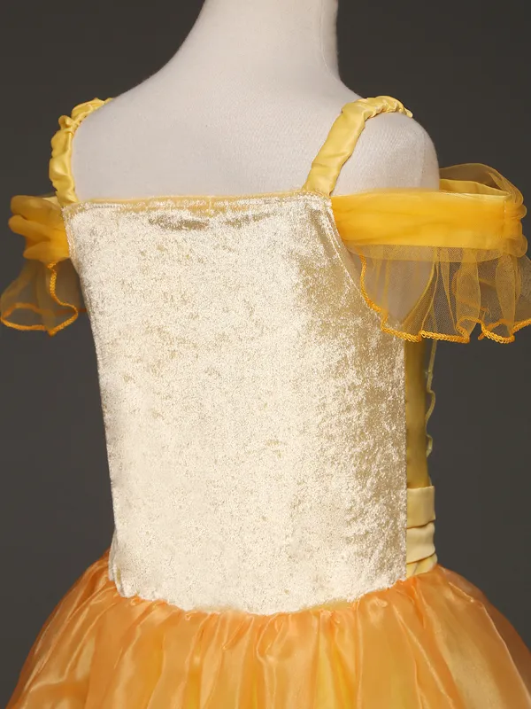 Girls Beauty And The Beast Inspired Sparkle Costume Dress