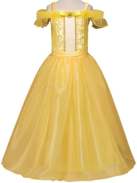 Girls Beauty And The Beast Inspired Sparkle Costume Dress