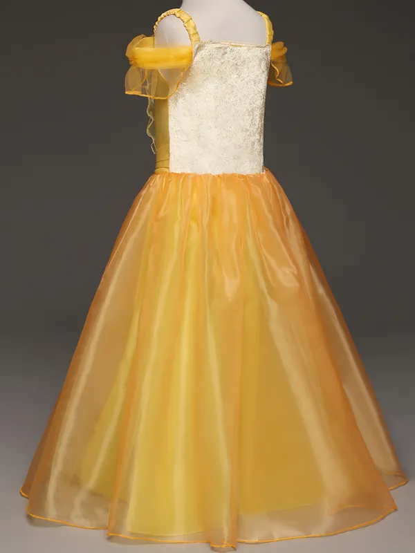 Girls Beauty And The Beast Inspired Sparkle Costume Dress