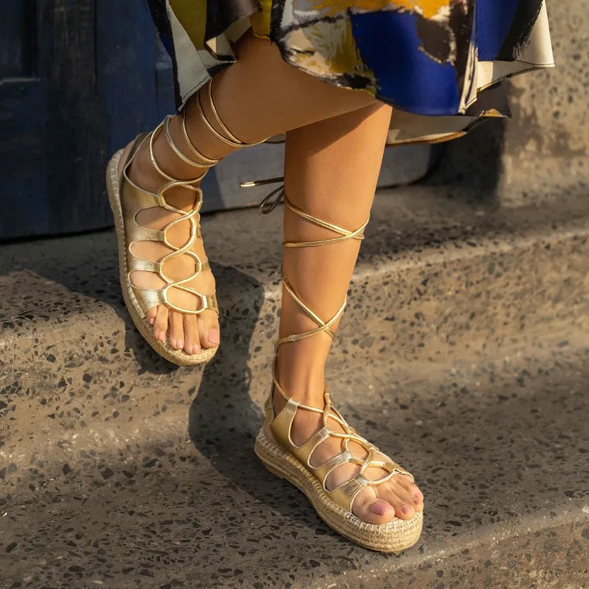 Gladiator Gold Sandals