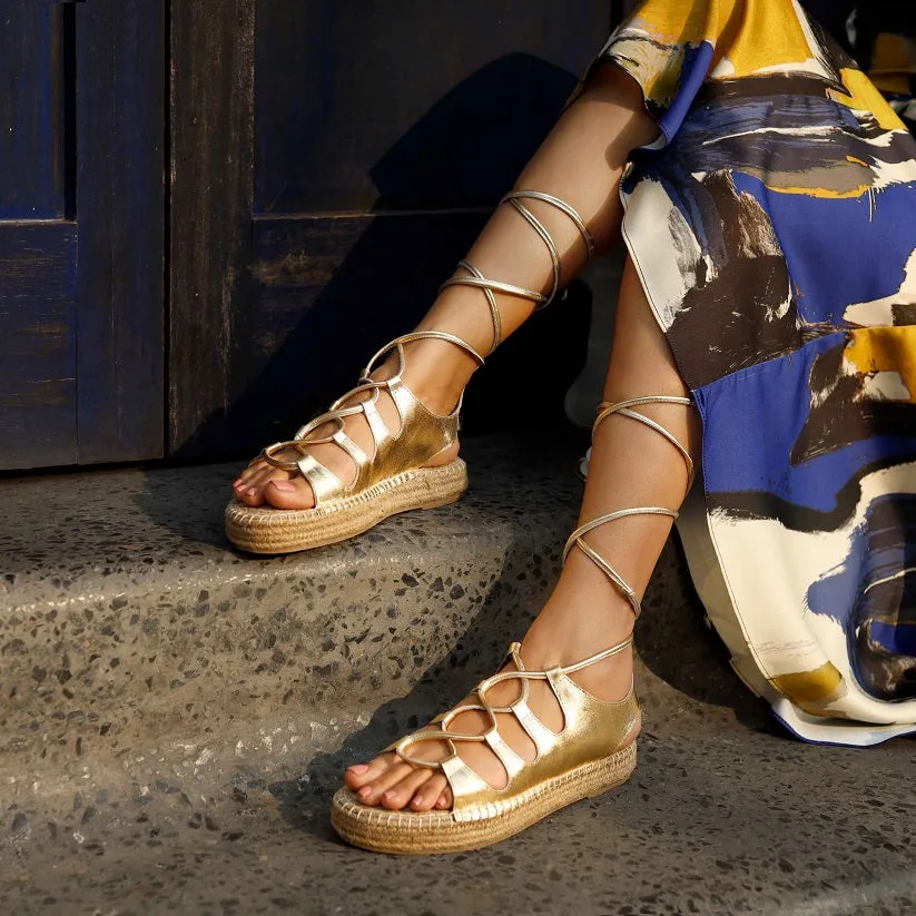 Gladiator Gold Sandals