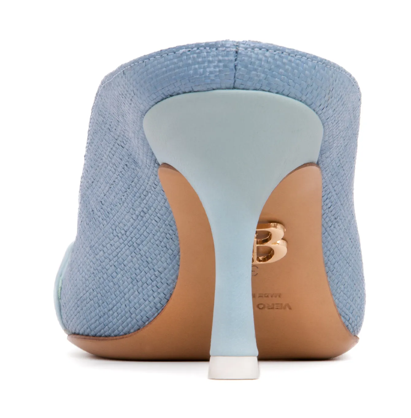 Graziela Sky Blue Canvas Mule