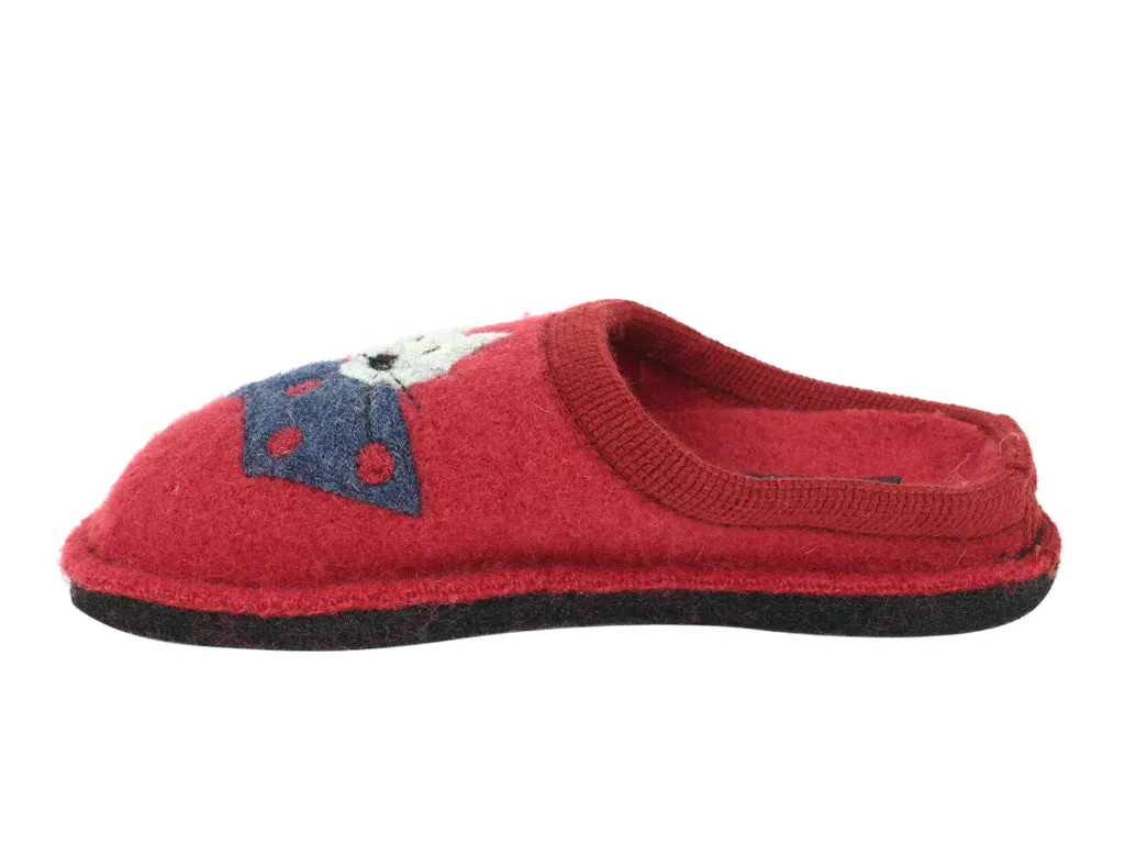 Haflinger Slippers Flair Cucho Cat Paprika