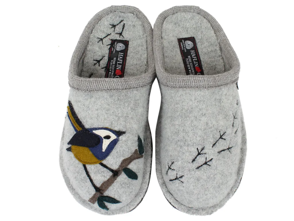 Haflinger Slippers Flair Songbird Grey