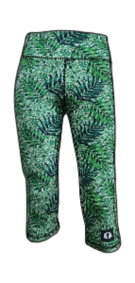 High Waist Funky 3/4 Leggings - Bamboo