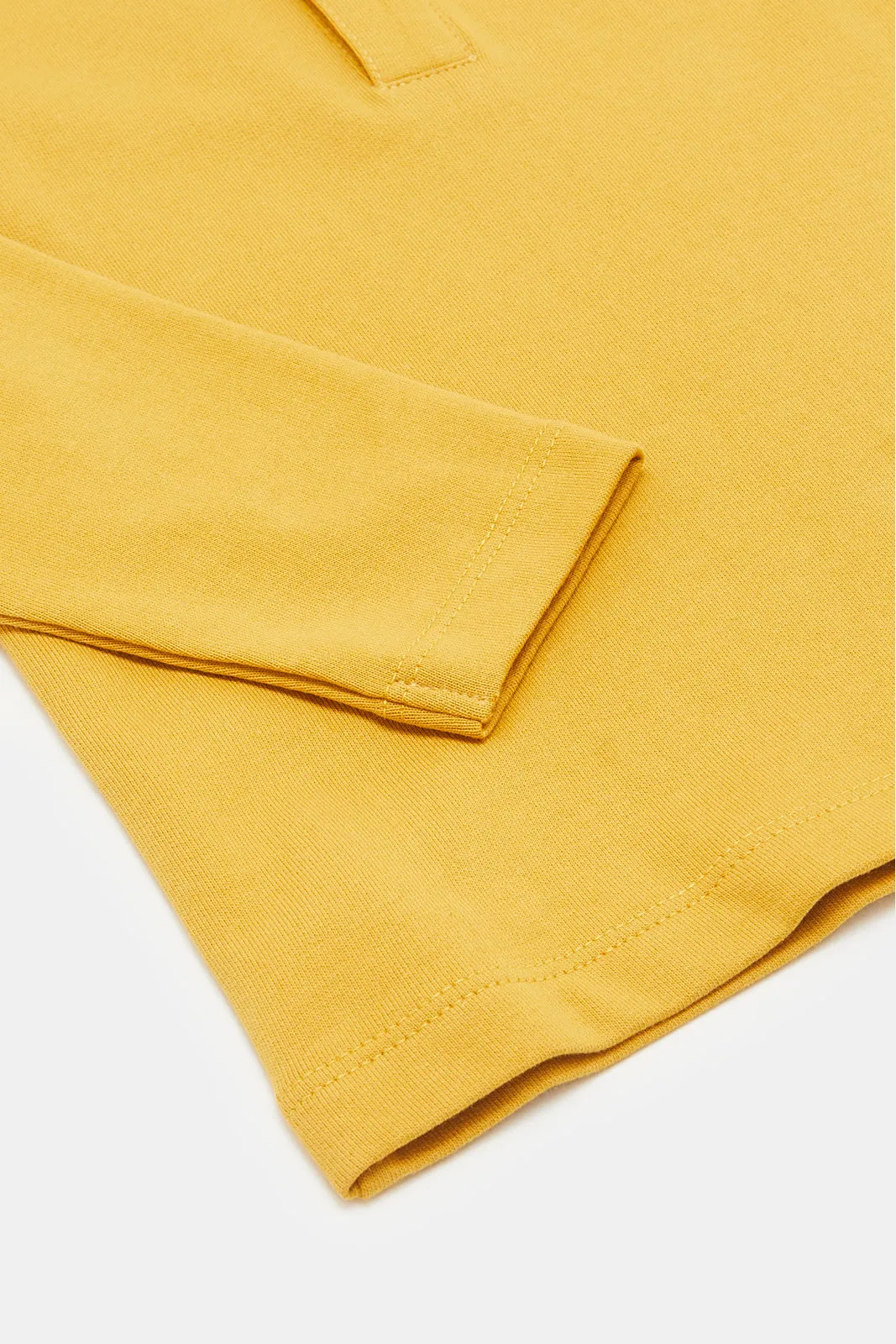 Infant Boys Mustard Dino Polo Shirt