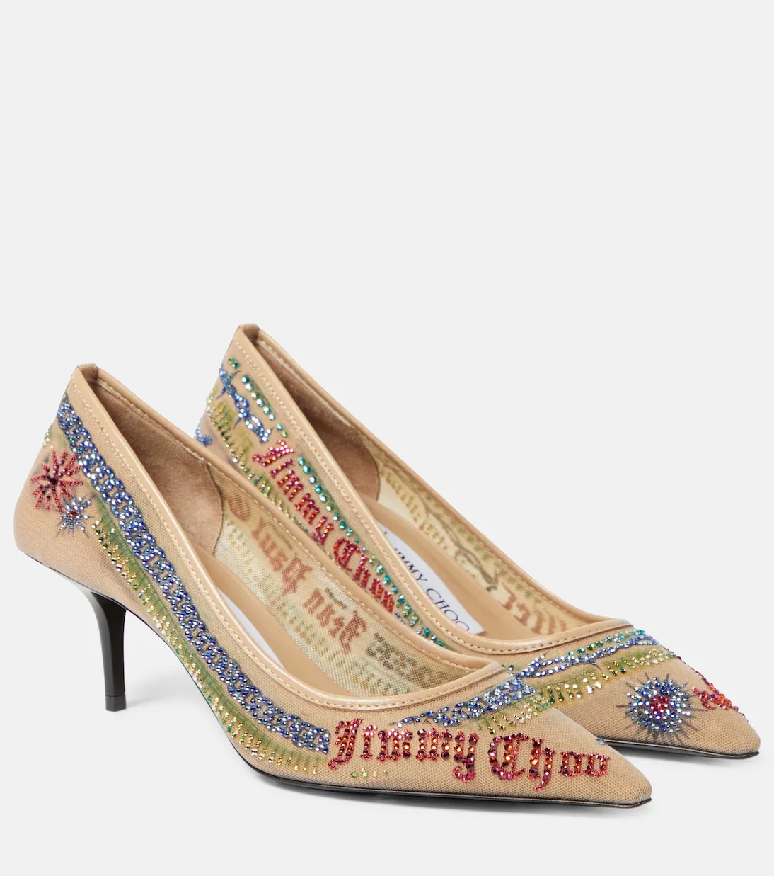 Jimmy Choo Jean Paul Gaultier Mesh Collection Pumps, Multicolor