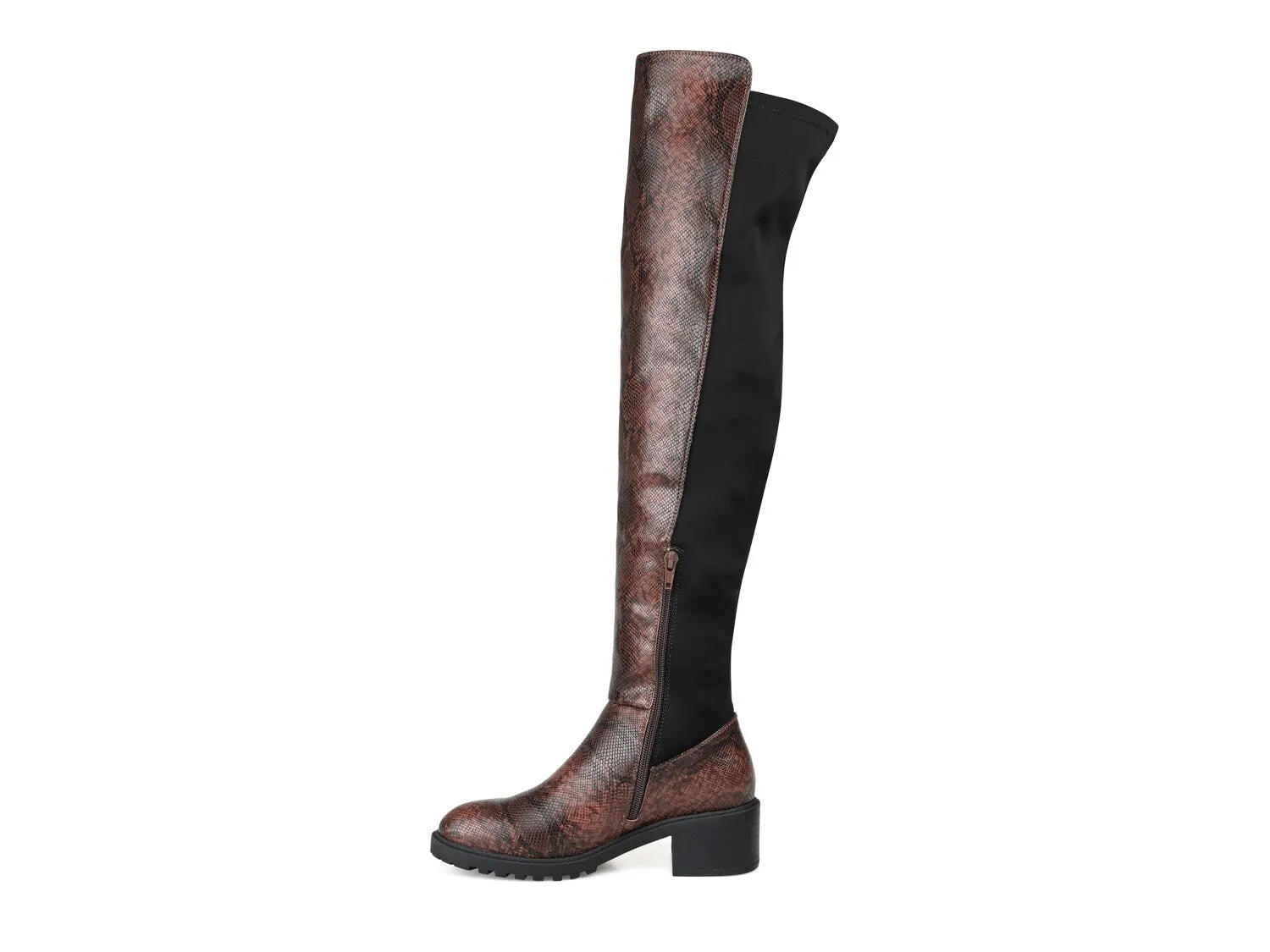 Journee Collection Aryia wide over the knee boots, brown