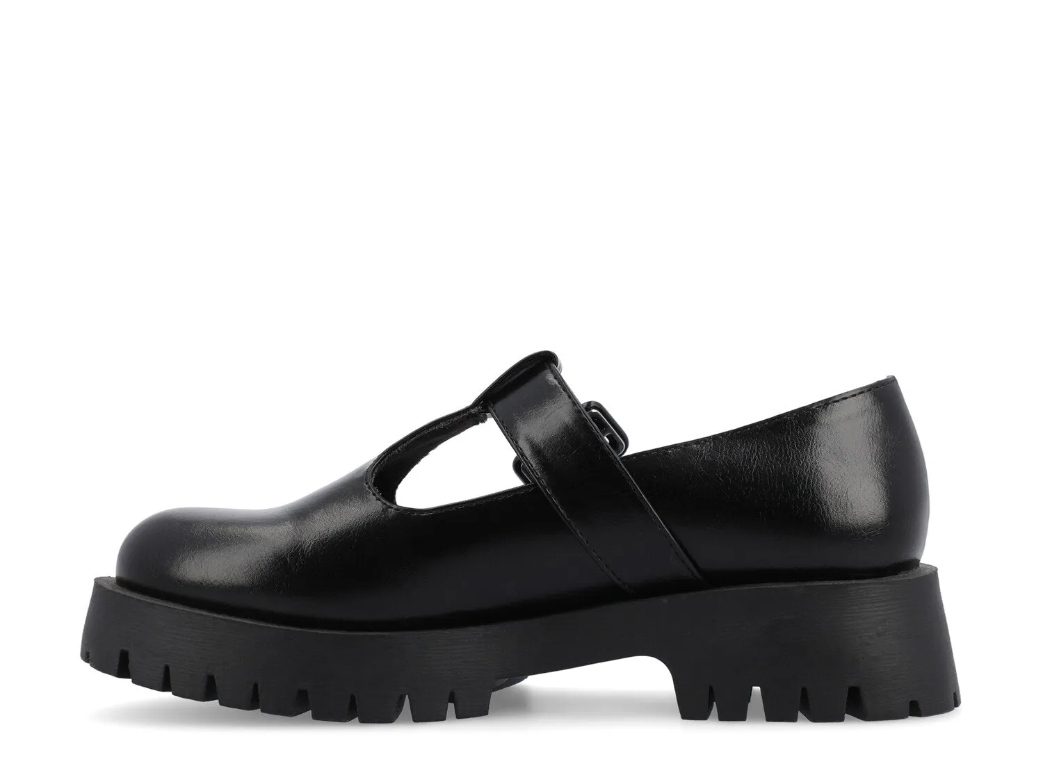 Journee Collection Suvi Mary Jane platform loafers, black