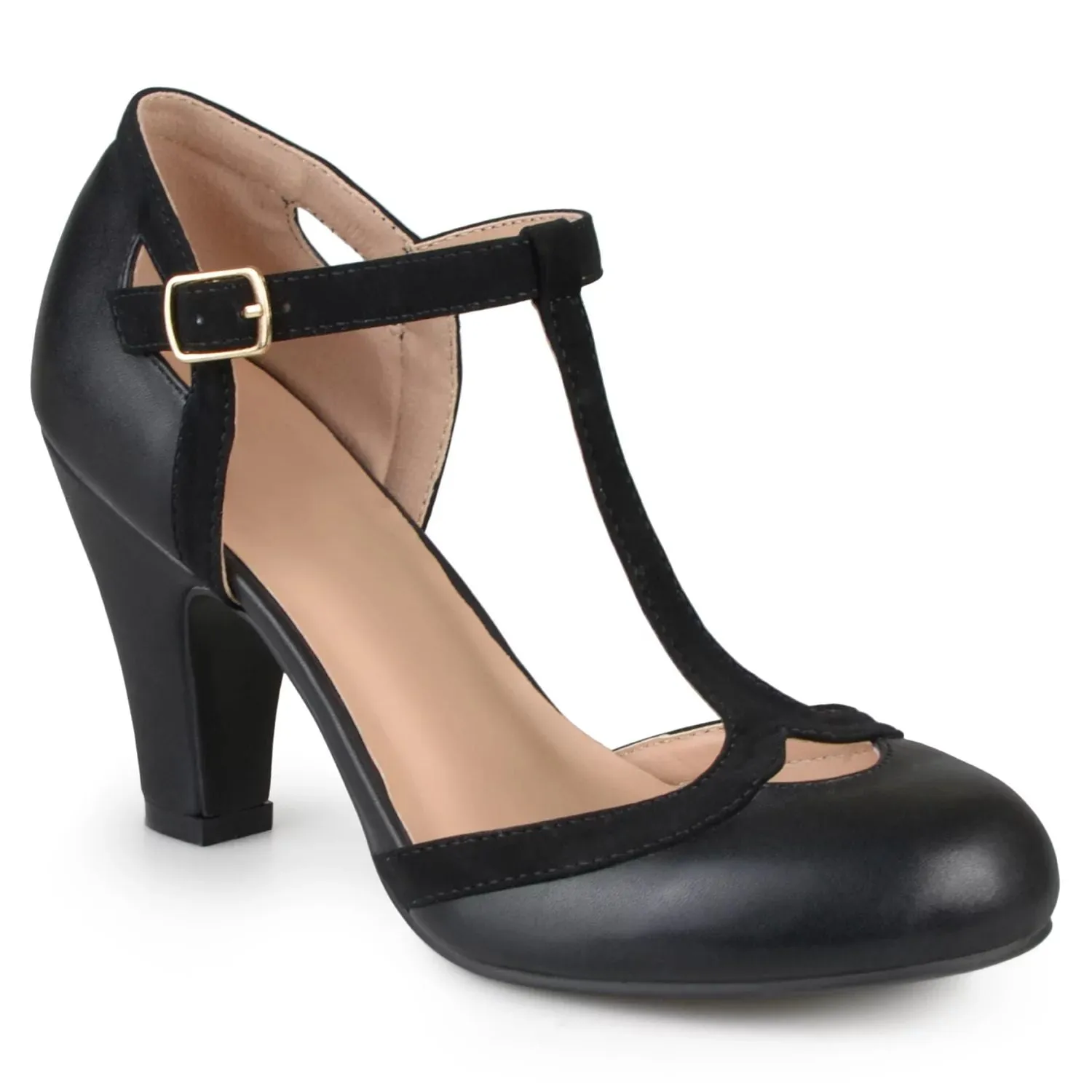 Journee Olina Journee Collection Women's Mary Jane Heels, Black