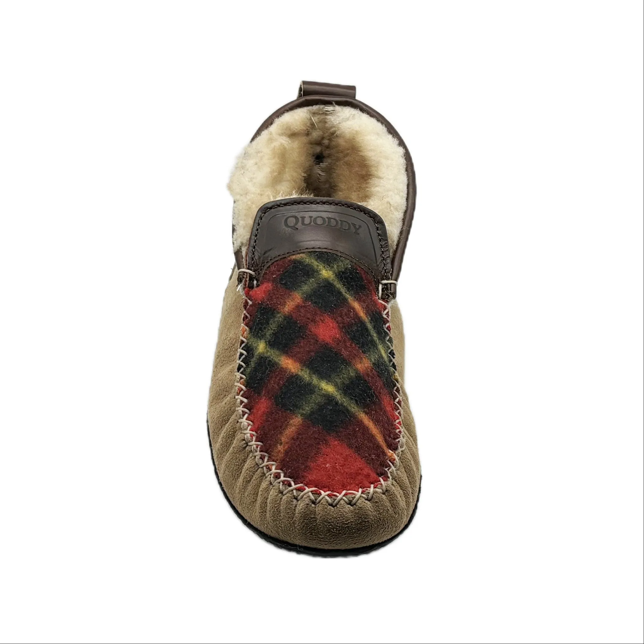 LE Men’s Dorm Boot Slipper:  Red Plaid Chestnut