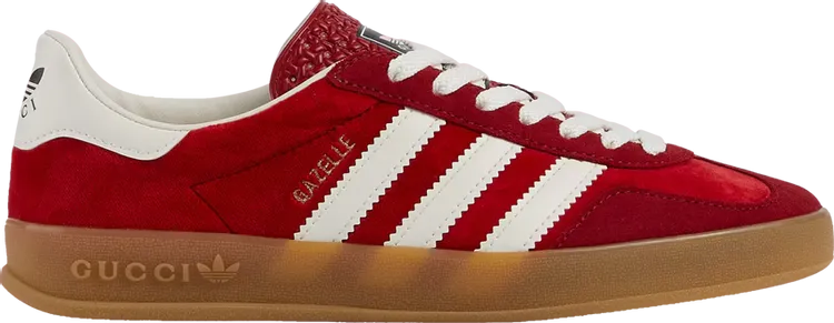 Limited edition Adidas Adidas x Gucci Wmns Gazelle 'Red Velvet' sneakers, red