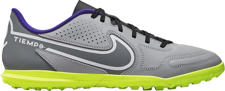 Limited Edition Nike Tiempo Legend 9 Club TF 'Light Smoke Gray Volt', Gray