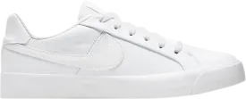 Limited Edition Nike Wmns Court Royale AC Canvas 'Triple White' Sneakers, White