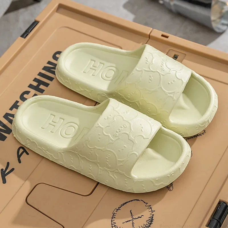 Men Cloud Slippers Thick Sole Sandals Summer Beach Slides Couple Anti-Slip Home Slipper - MSL50271