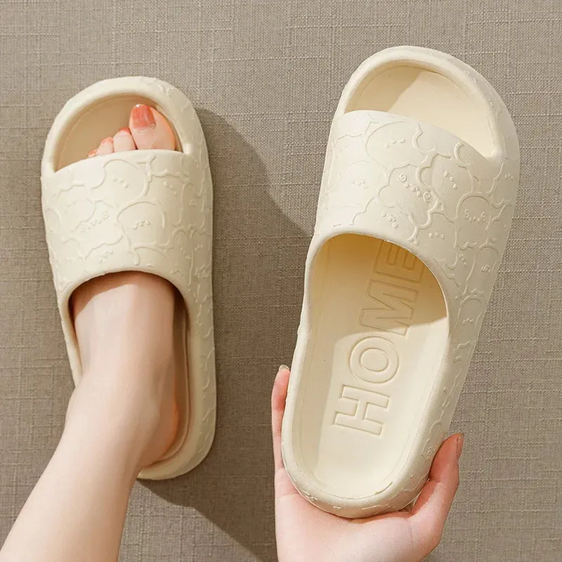 Men Cloud Slippers Thick Sole Sandals Summer Beach Slides Couple Anti-Slip Home Slipper - MSL50271